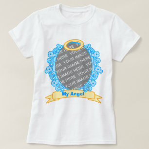 Camiseta del marco del Personalizable azul Halo