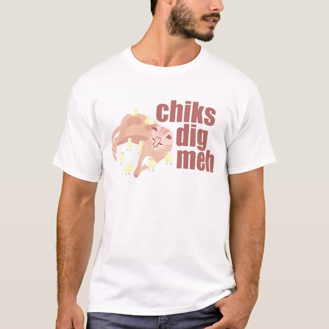 camiseta del meh del empuje de los chiks (Anverso)