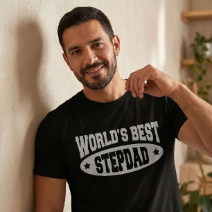 Camiseta del Mejor Padrastro del Mundo - Negro o O