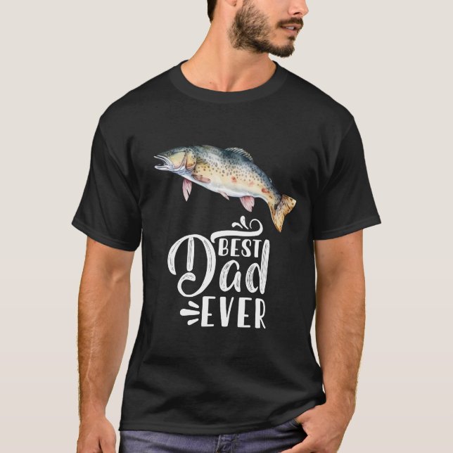 Camiseta del "mejor papá jamás" de papá pescador - (Anverso)