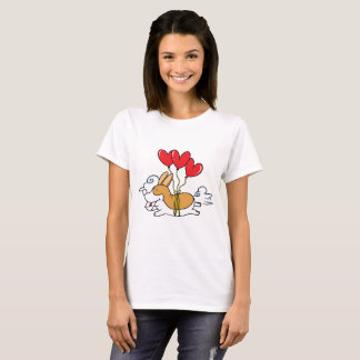 Camiseta del mensajero del amor del Corgi