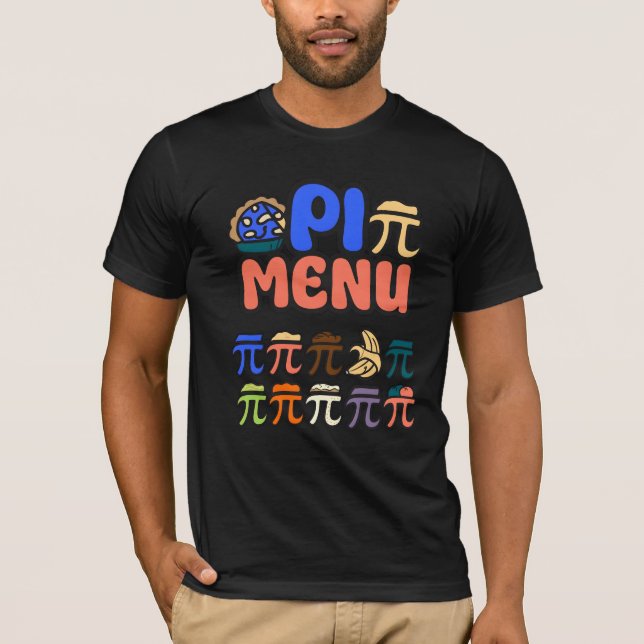 Camiseta del Menú Pi – divertida camiseta de matem (Anverso)