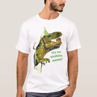 Camiseta del mes de cumpleaños de Dinosaur