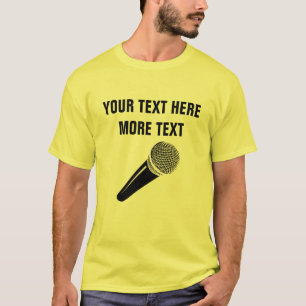 Camiseta del micrófono para el fiesta cantante de