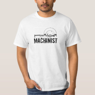 Camiseta del micrómetro del maquinista