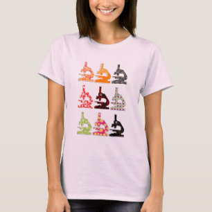 Camiseta del microscopio de la biología