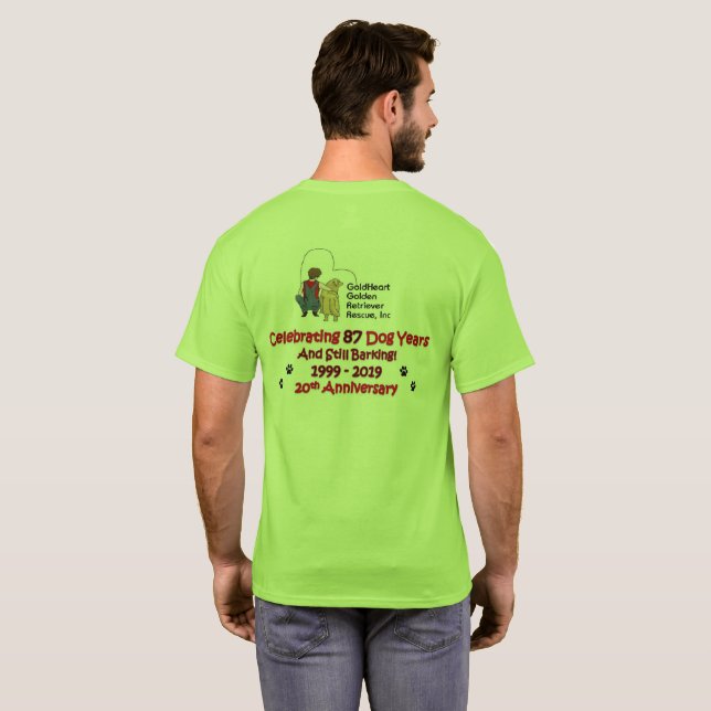 Camiseta del miembro de equipo de GoldHeart - (Reverso completo)
