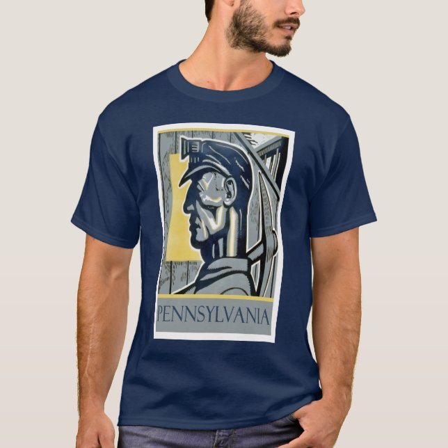 Camiseta del minero de WPA Pennsylvania del (Anverso)