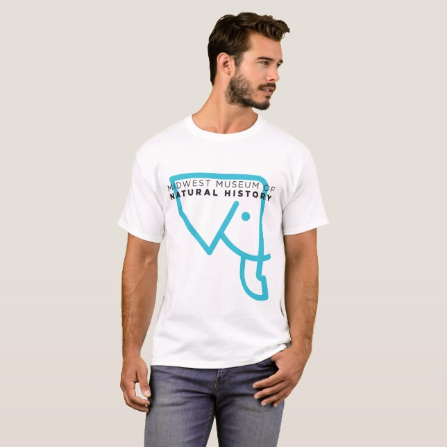 Camiseta del mismo tamaño del elefante del MMNH de (Anverso completo)