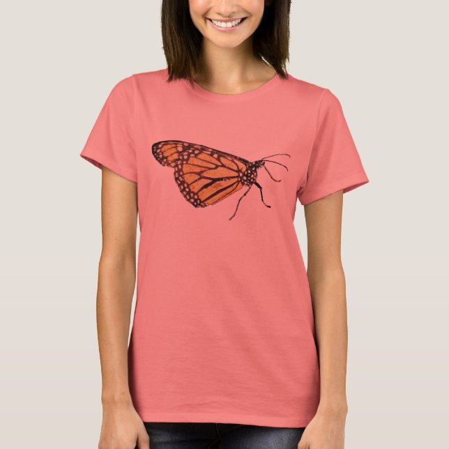 Camiseta del monarca de la mariposa de las mujeres (Anverso)