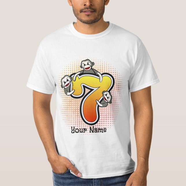Camiseta del Mono de Calcetín Número 7 (Anverso)