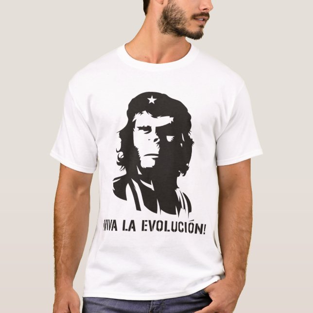 camiseta del mono de darwin de la revolución de la (Anverso)