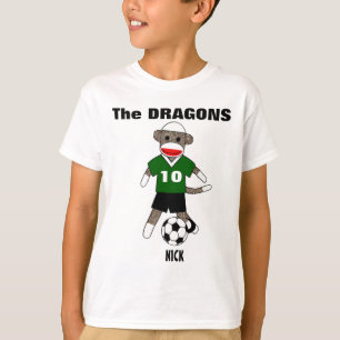 Camiseta del mono del calcetín del fútbol (verde
