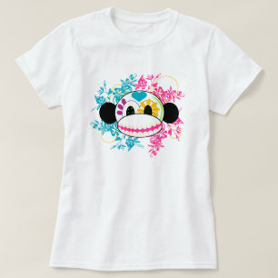 Camiseta del mono del cráneo del azúcar