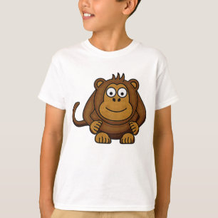 Camiseta del mono del dibujo animado de los niños