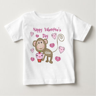 Camiseta del mono del el día de San Valentín del