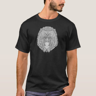 Camiseta del mono del orangután - colorante del
