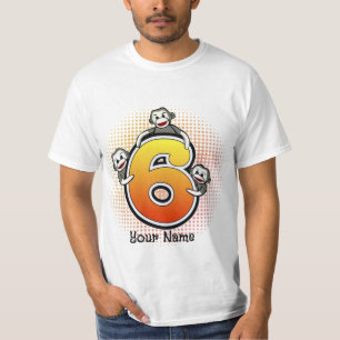 Camiseta del mono del sock número 6