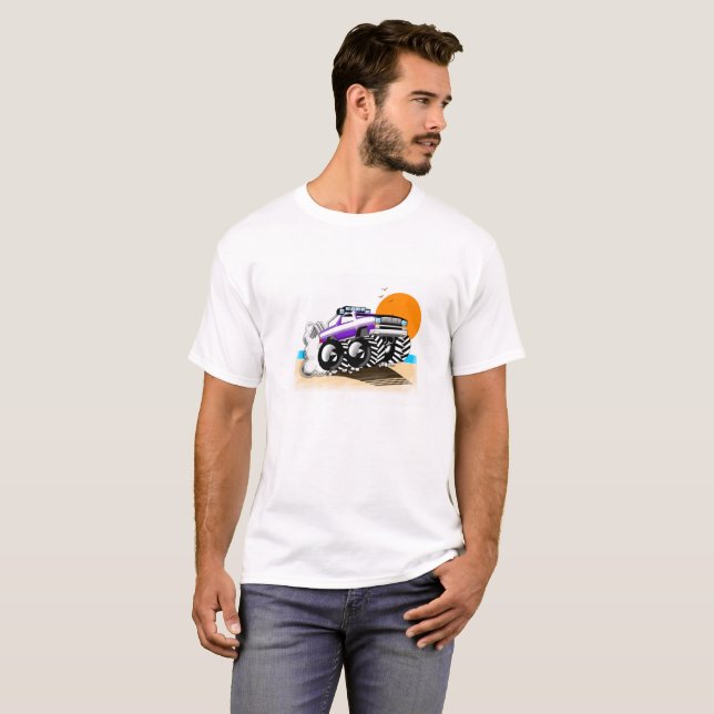 Camiseta del monster truck para los hombres (Anverso completo)