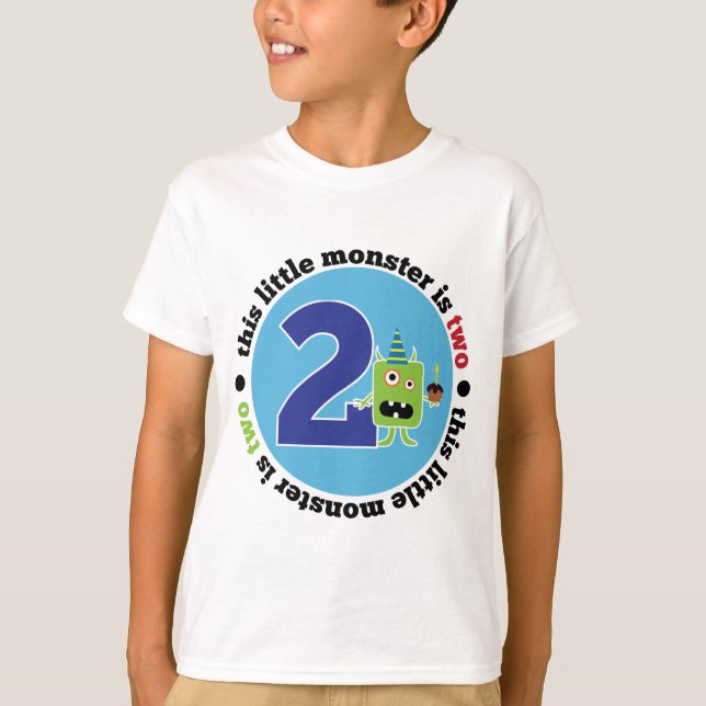 Camiseta del monstruo 2 del cumpleaños (Anverso)