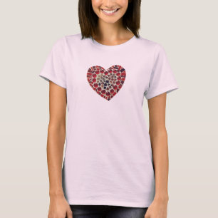 Camiseta del mosaico del corazón
