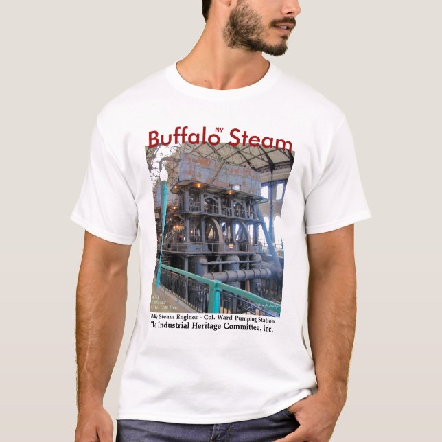 Camiseta del motor de vapor del búfalo (Anverso)