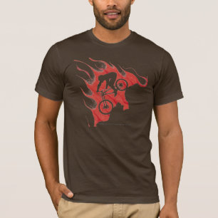 Camiseta del motorista de la montaña
