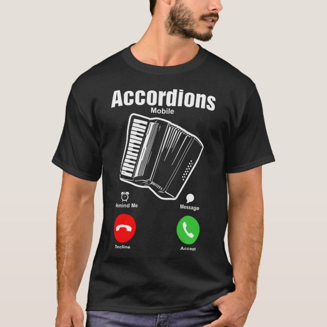 Camiseta del móvil de los acordeones (Anverso)