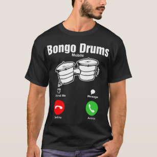 Camiseta del móvil de los tambores de bongo