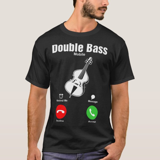 Camiseta del móvil del bajo doble (Anverso)