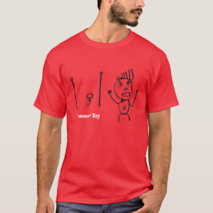 Camiseta del muchacho del batería