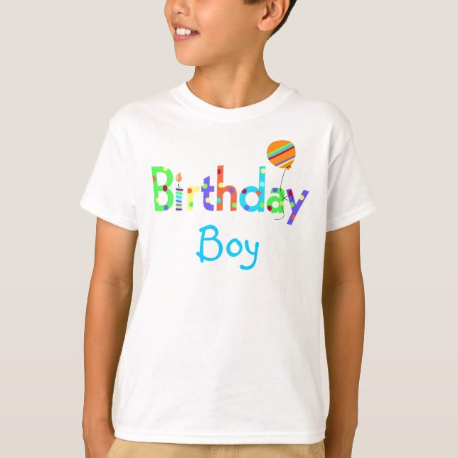 Camiseta del muchacho del cumpleaños (Anverso)