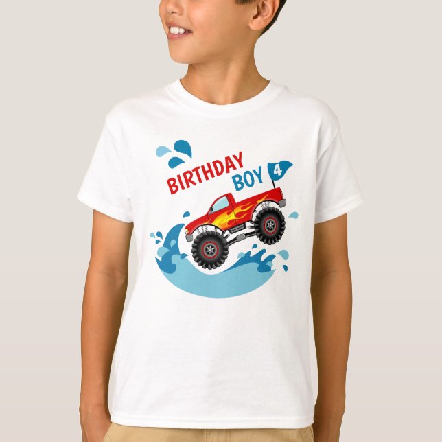 Camiseta del muchacho del cumpleaños de la fiesta (Anverso)