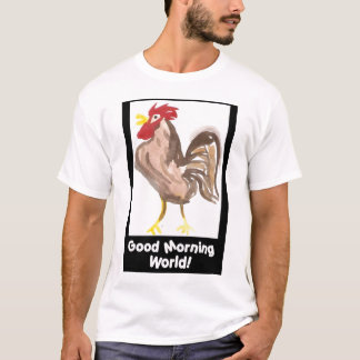Camiseta del mundo de la buena mañana (gallo) por