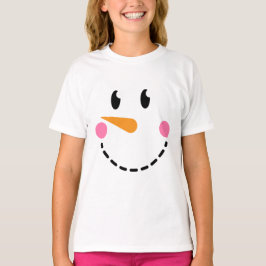 Camiseta del muñeco de nieve del chica (diseño 4)