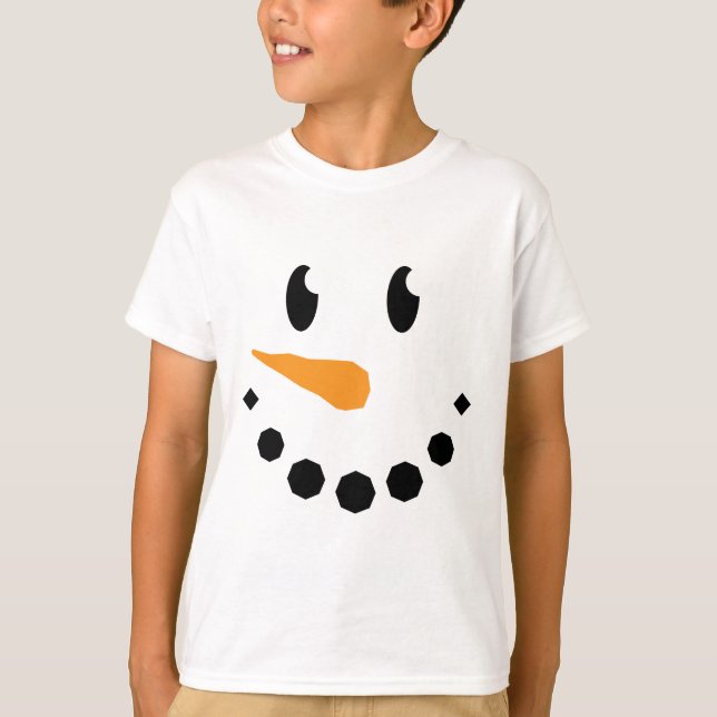Camiseta del muñeco de nieve del muchacho (diseño (Anverso)