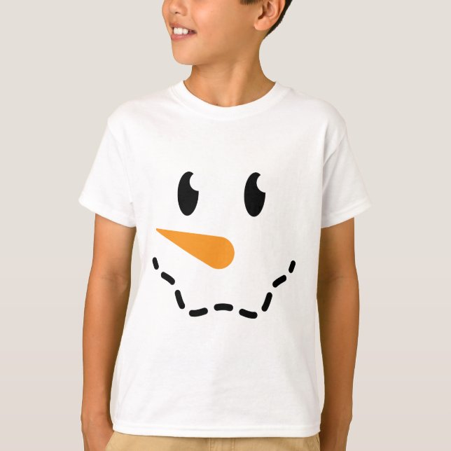 Camiseta del muñeco de nieve del muchacho (diseño (Anverso)
