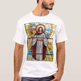 Camiseta del mural del vitral del Jesucristo