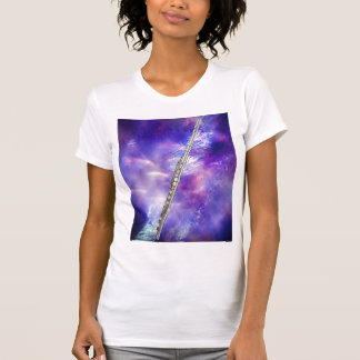 Camiseta del músico de la flauta o del flautista
