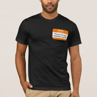 Camiseta del nametag de Halloween