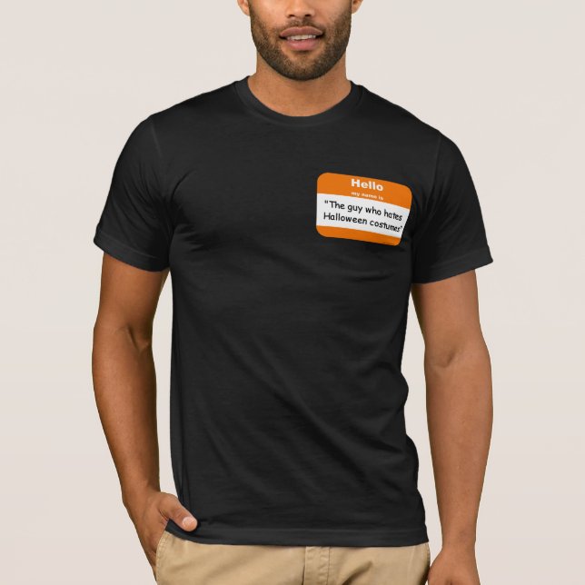 Camiseta del nametag de Halloween (Anverso)