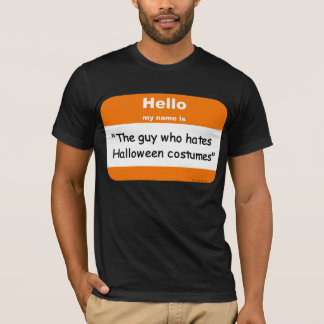 Camiseta del nametag de Halloween