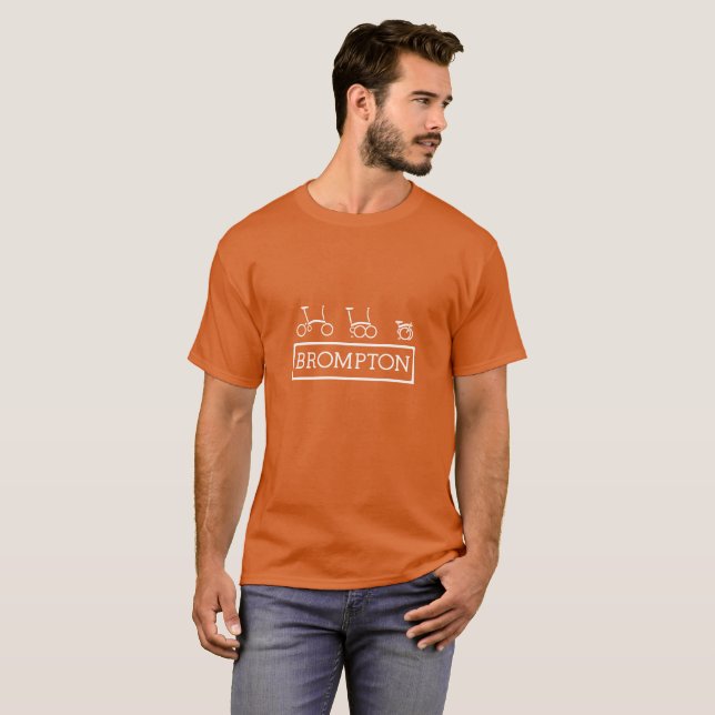 Camiseta del Naranja básico de bicicleta doblada m (Anverso completo)
