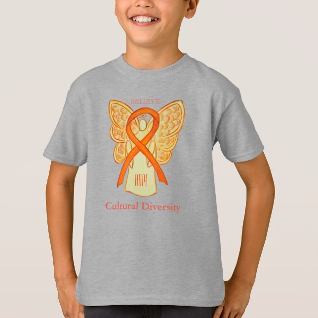 Camiseta del Naranja de conciencia sobre la divers (Anverso)