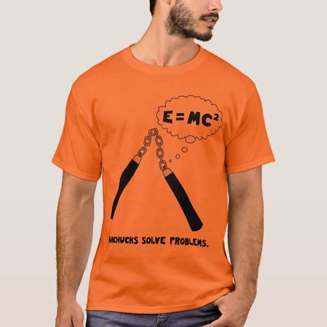 Camiseta del naranja de Nunchucks (Anverso)