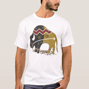 Camiseta del nativo americano del búfalo