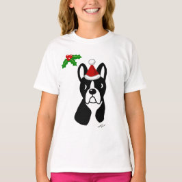 Camiseta del navidad de Boston Terrier