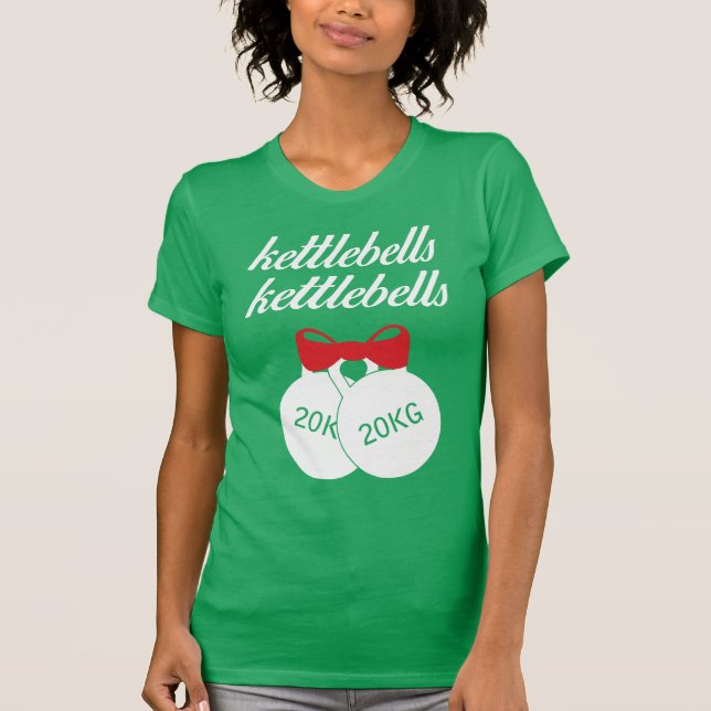 Camiseta del navidad de Kettlebells Kettlebells (Anverso)
