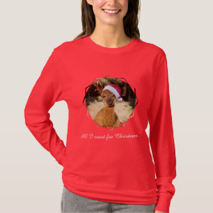 Camiseta del navidad de la alpaca