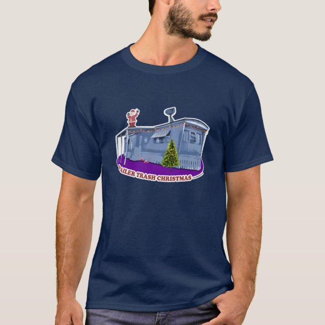 Camiseta del navidad de la basura del remolque (Anverso)